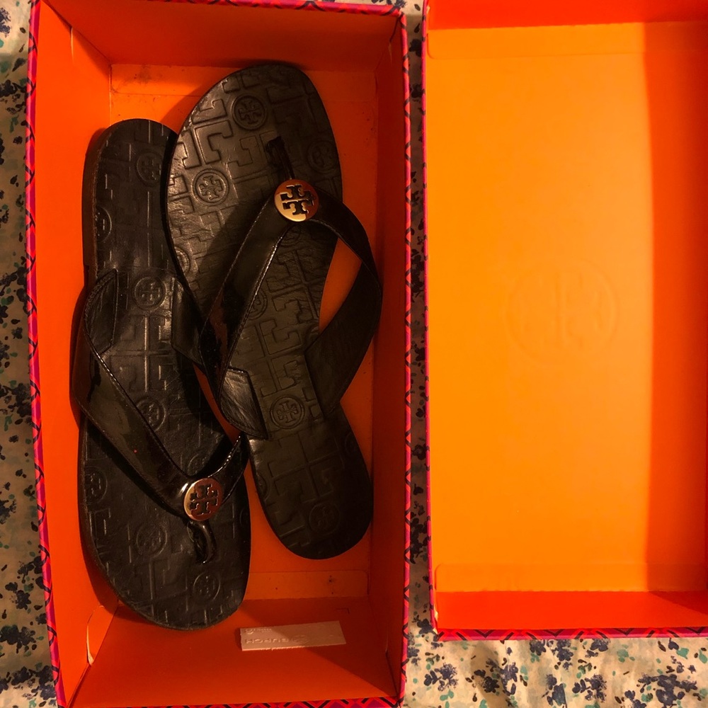 Tory Burch sandals black wit silver